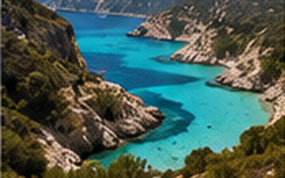Turquoise baai op Ibiza