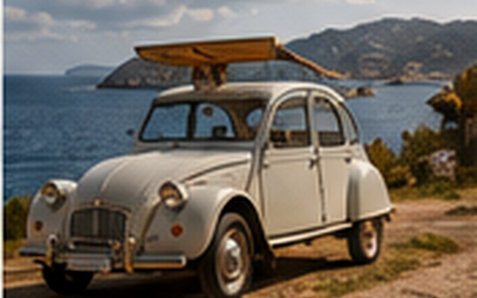 Klassieke Citroën 2CV op Ibiza